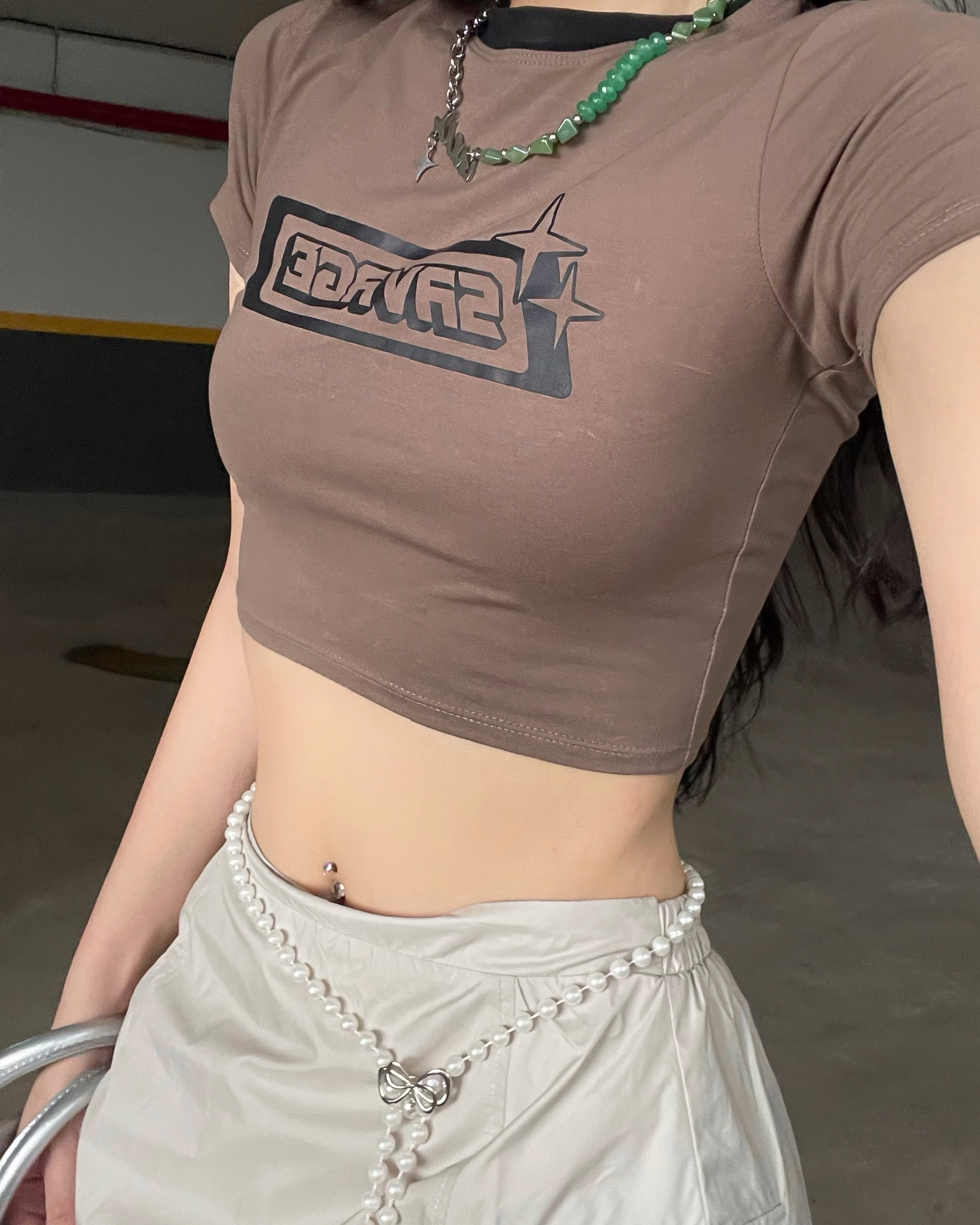 Áo croptop thun ôm CLÉLIE | SAVAGE CROPTOP