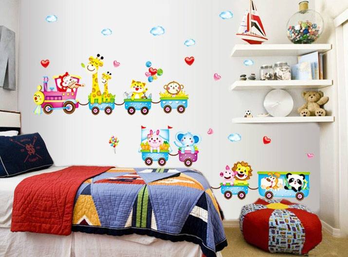 [HCM]DECAL DÁN TƯỜNG ĐOÀN TÀU THÚ 2
