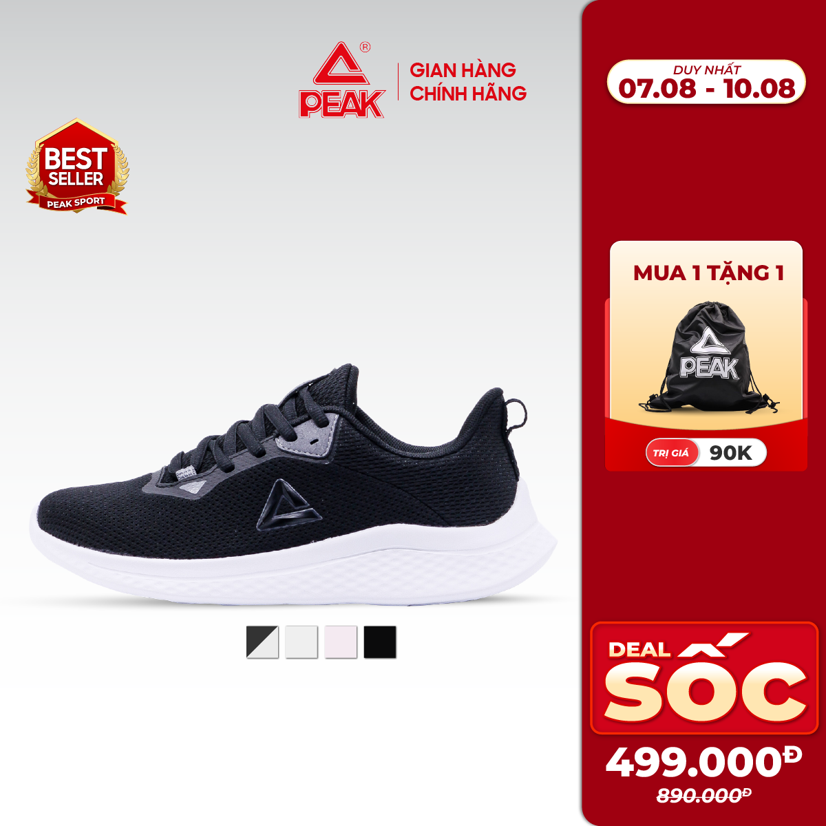 Giày Chạy Bộ Nữ PEAK Running E223198H
