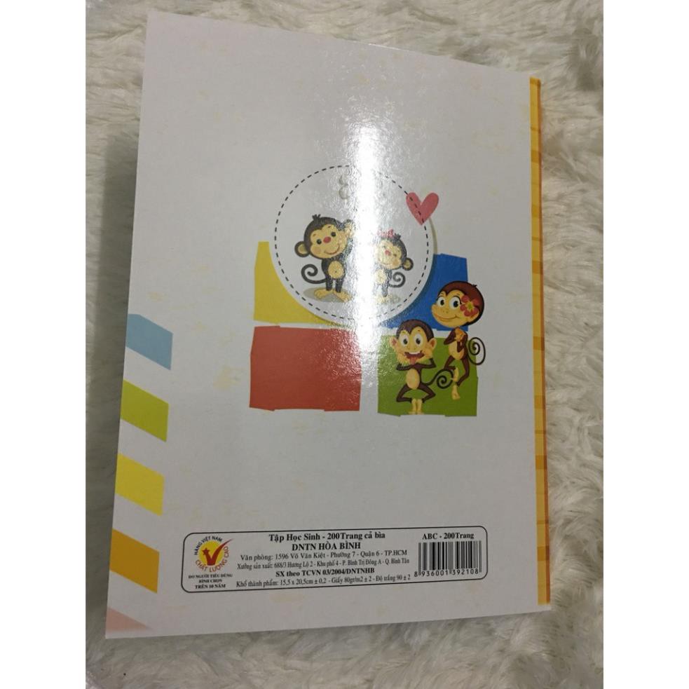 TẬP HỌC SINH ABC 200 TRANG HÒA BÌNH - 4 Ô LY
