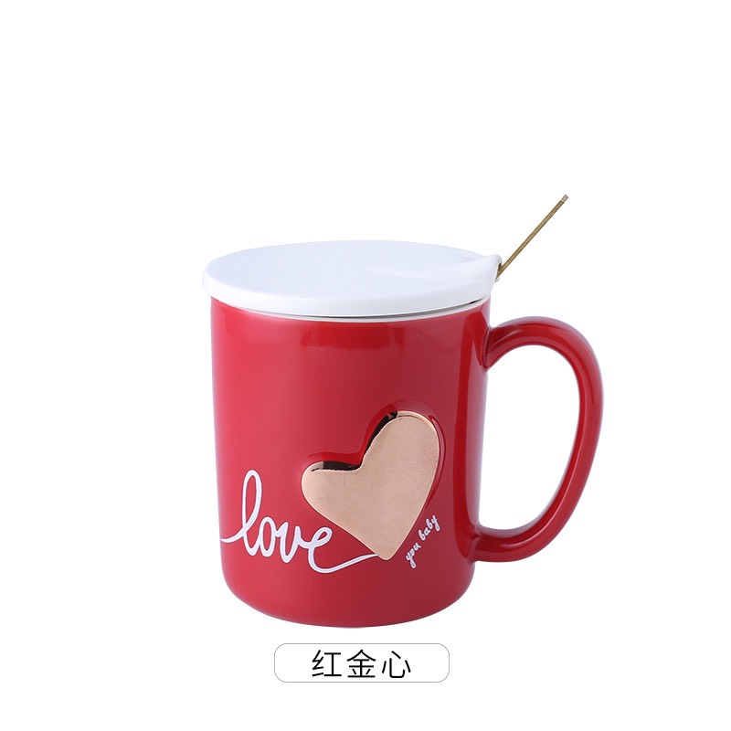 Cute colorful baby mug-porcelain cup with lid high-grade export