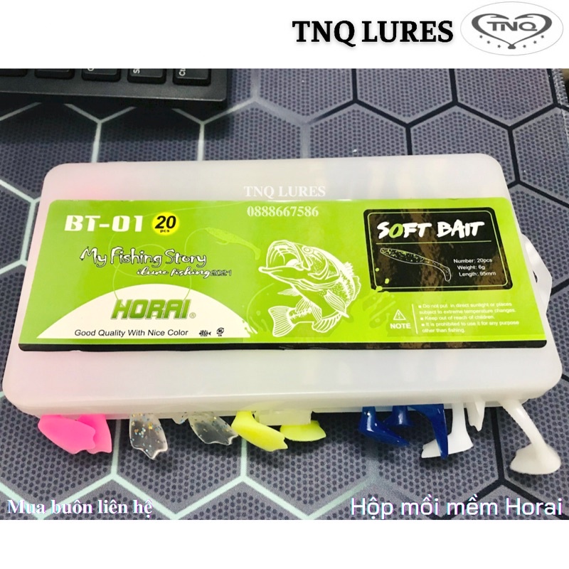 Mồi mềm câu lưỡi sắt Horai (hộp 20 con) - TNQ LURES