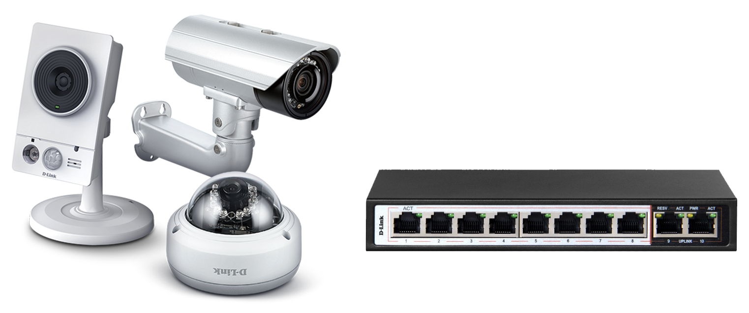 Switch PoE 10 Port 2 cổng Uplink D-LINK DES-F1010P (Chuyên dùng cho camera)