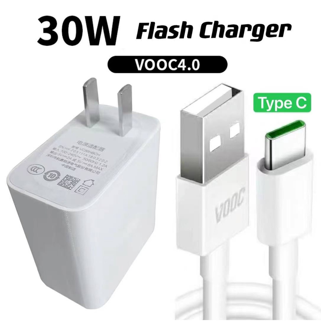 Bộ sạc Vooc 30w dành cho oppo A54 /A76/A96/A95/A16/A55/A17/A16K/A58/A78/A38