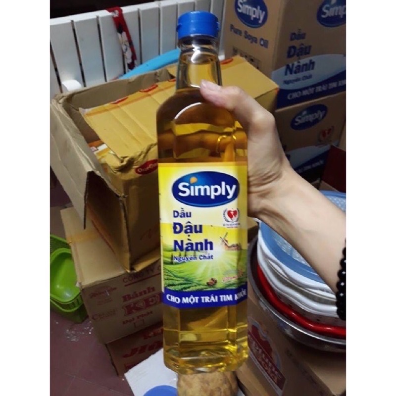 Dầu đậu lành Simply nguyên chất chai 1 lít