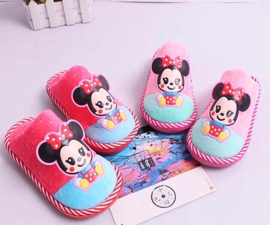 Dép lông chuột mic key cho bé size 26-27