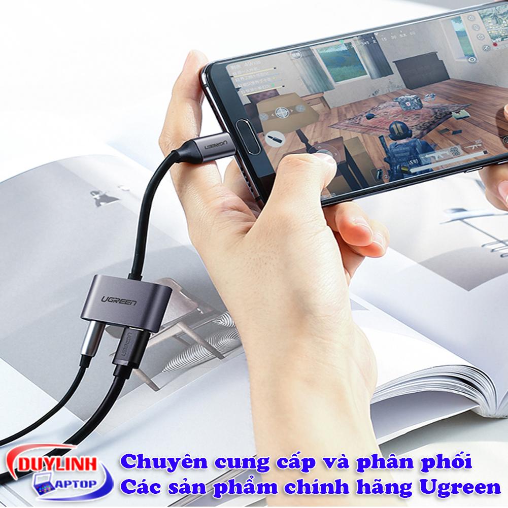 Cáp USB Type C to Audio 3.5mm và cổng sạc Ugreen 50596