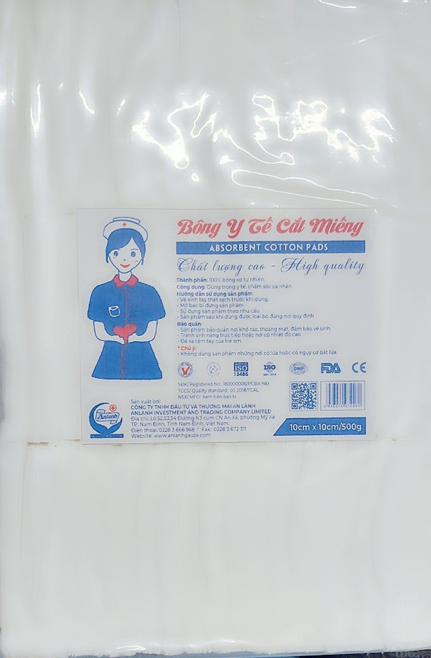 Giá sỉ] bông cắt an lành có hạt cắt sẵn 300g, 500g size 7x7cm, 10cmx10cm. bông spa bông dụng cụ phun xăm