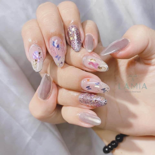 [HCM]SET BƯỚM ?? + LÁ THÔNG ?? TRANG TRÍ NAILS 12 MÀU