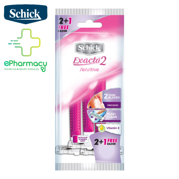 Dao cạo Schick Exacta2 Sensitive - Dao cạo cho nữ Schick COMBO 03 cái ePharmacy Tools