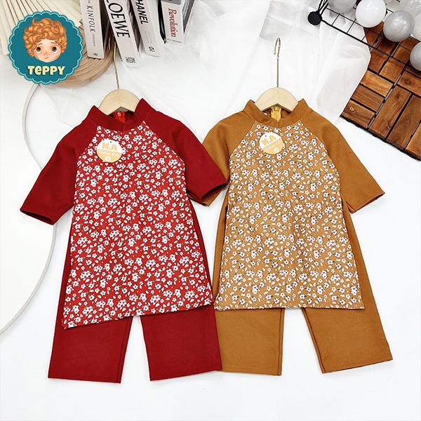 Áo dài cách tân hoa nhí cho bé (TEPPY SHOP)