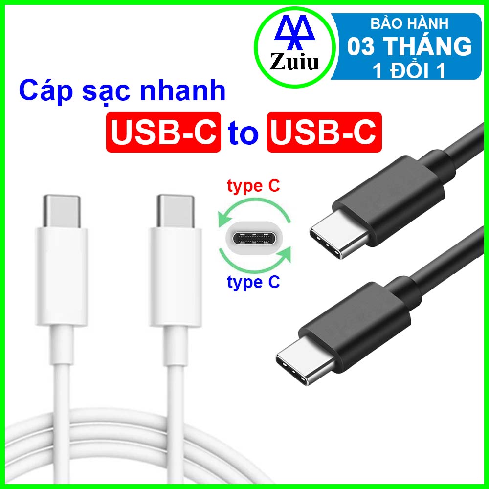 Cáp sạc nhanh USB type C to C