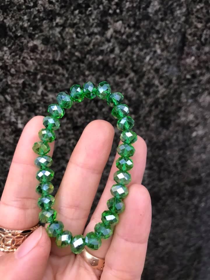 [HCM]VÒNG  PHA LÊ XANH LÁ 8LY CẮT GIÁC