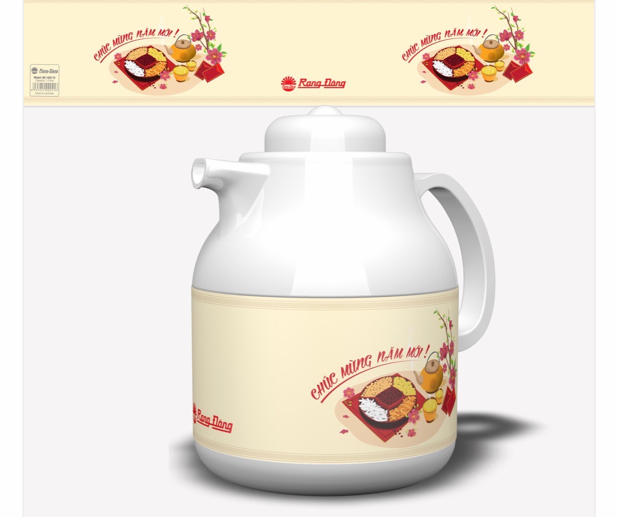 Phích Pha trà 1.3 Lít Rạng Đông RD-1355TS