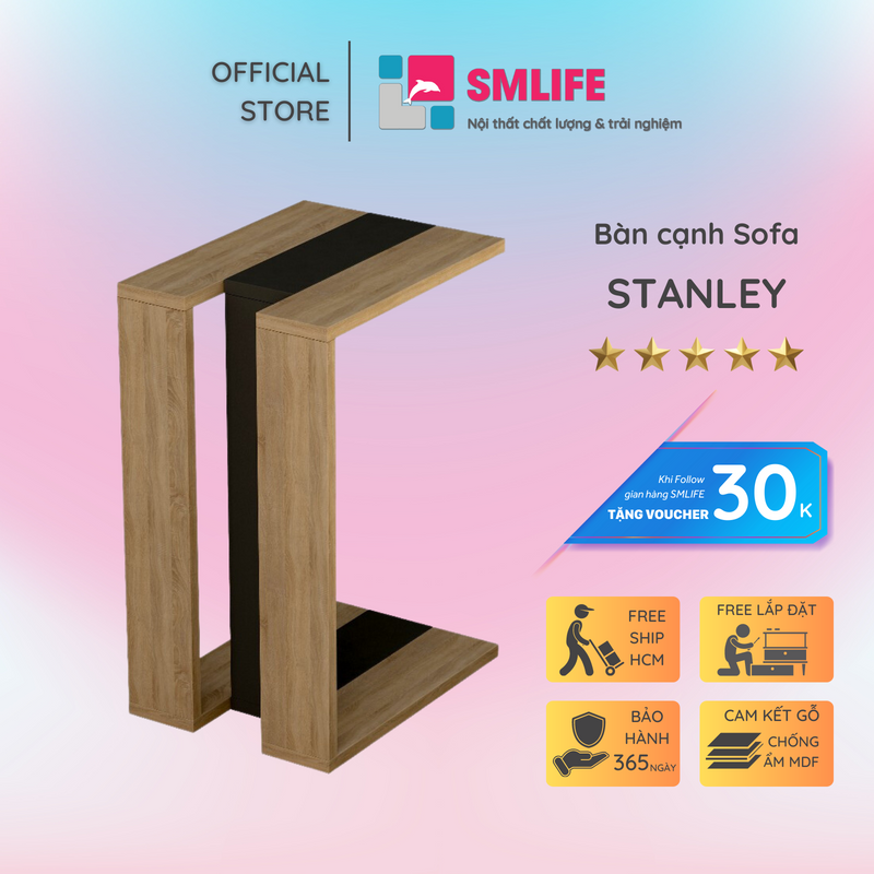 Bàn cạnh sofa smlife stanley