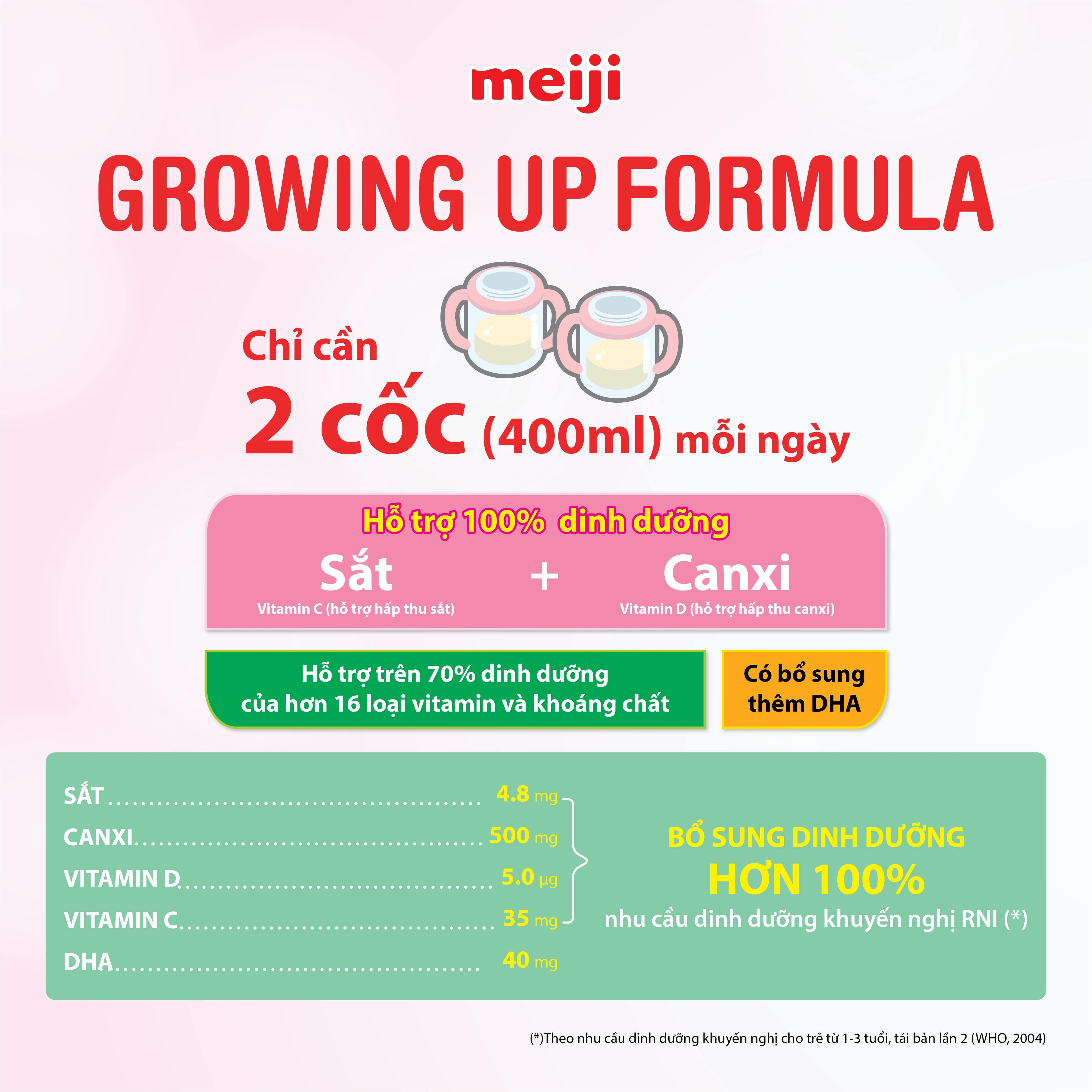Meiji Growing up Formula, 12-36 tháng, 800g