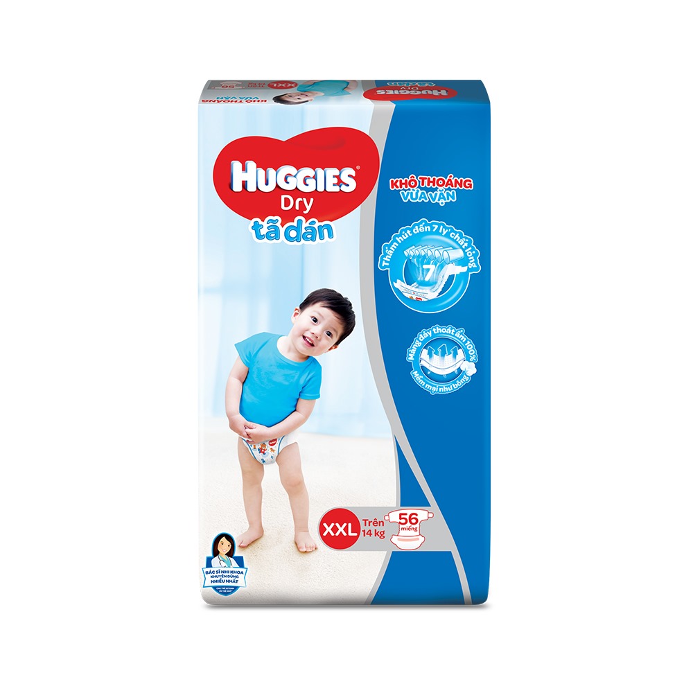 TÃ DÁN HUGGIES XXL 56 miếng (15-25kg)