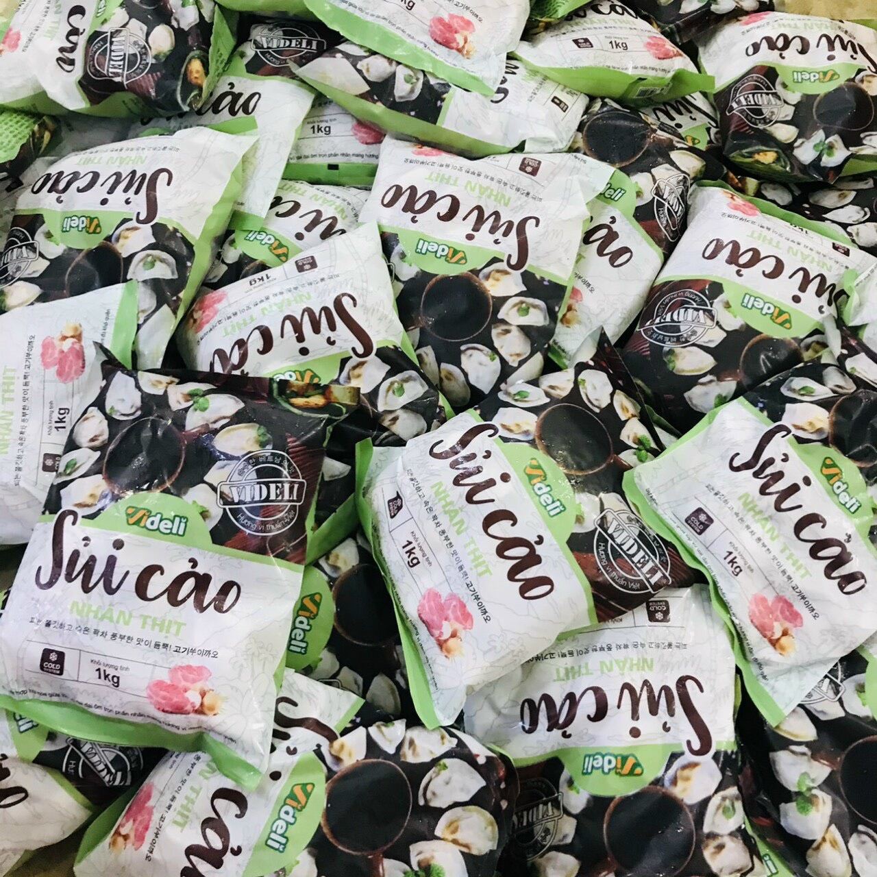Sủi cảo nhân thịt túi 1kg (giao tphcm)