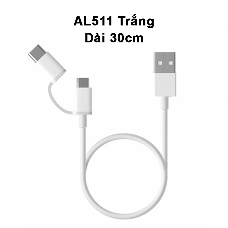 [Giao Hỏa Tốc] Cáp ZMI Micro USB – Type-C ( AL511 Dài 30cm & AL501 1mét ) Nguyên Hộp
