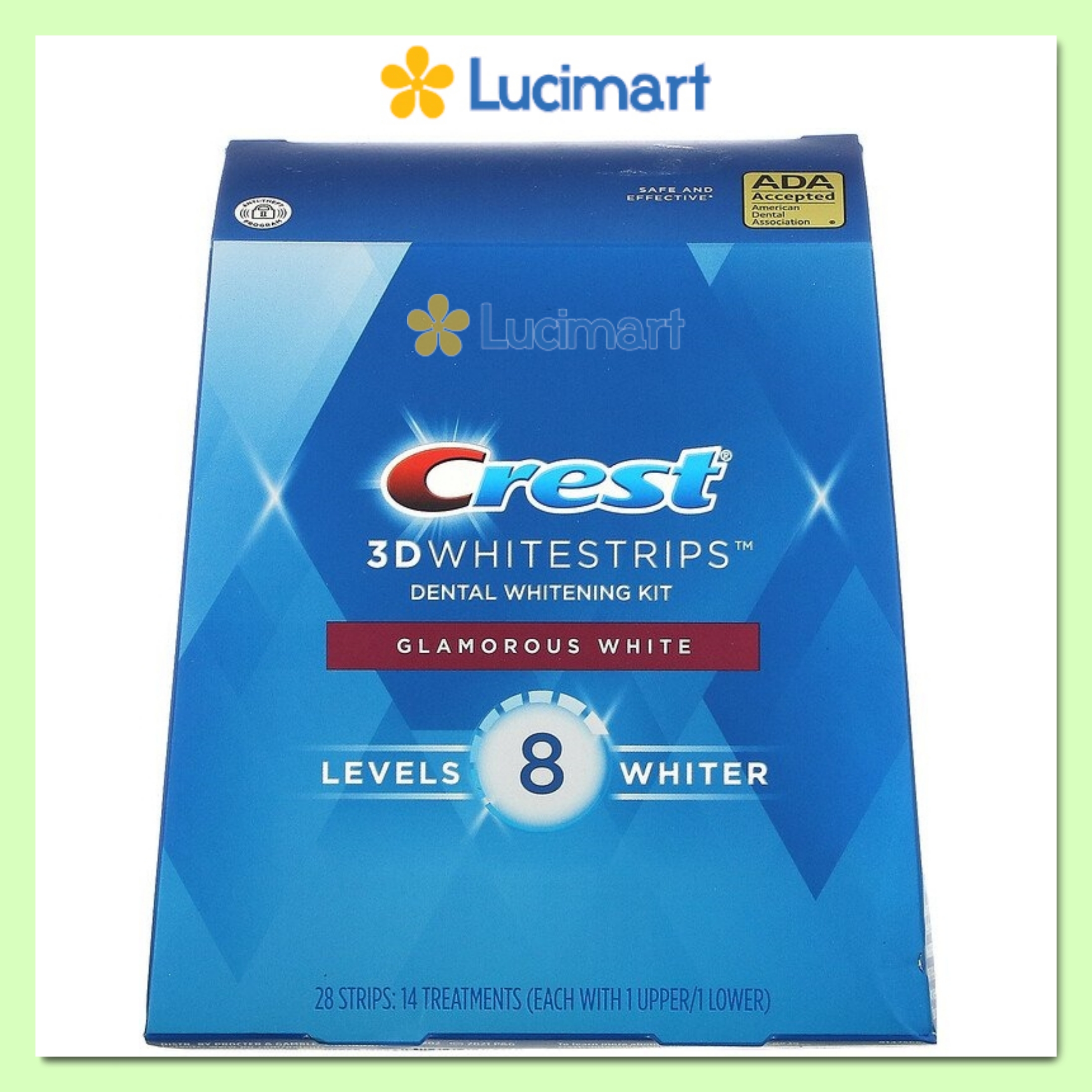 Miếng dán trắng răng Crest 3D Whitestrips Professional Effects Levels 20 Express Levels 12 [Hàng Mỹ]