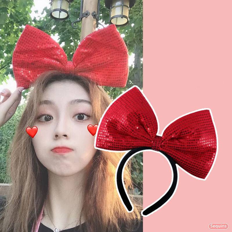 DISNEY Băng Đô Cài Tóc Đính Nơ Hình Chuột Mickey Minnie HQ2 StellaLou Linaell Dành Cho Bạn Nữ Mới