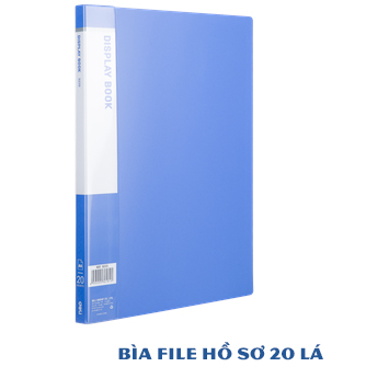 Bìa file hồ sơ 20 lá nhựa a4 deli e5220
