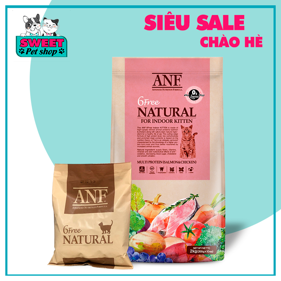 (HÀNG MỚI) ANF 6FREE PLUS thức ăn hạt hữu cơ cho mèo 400g