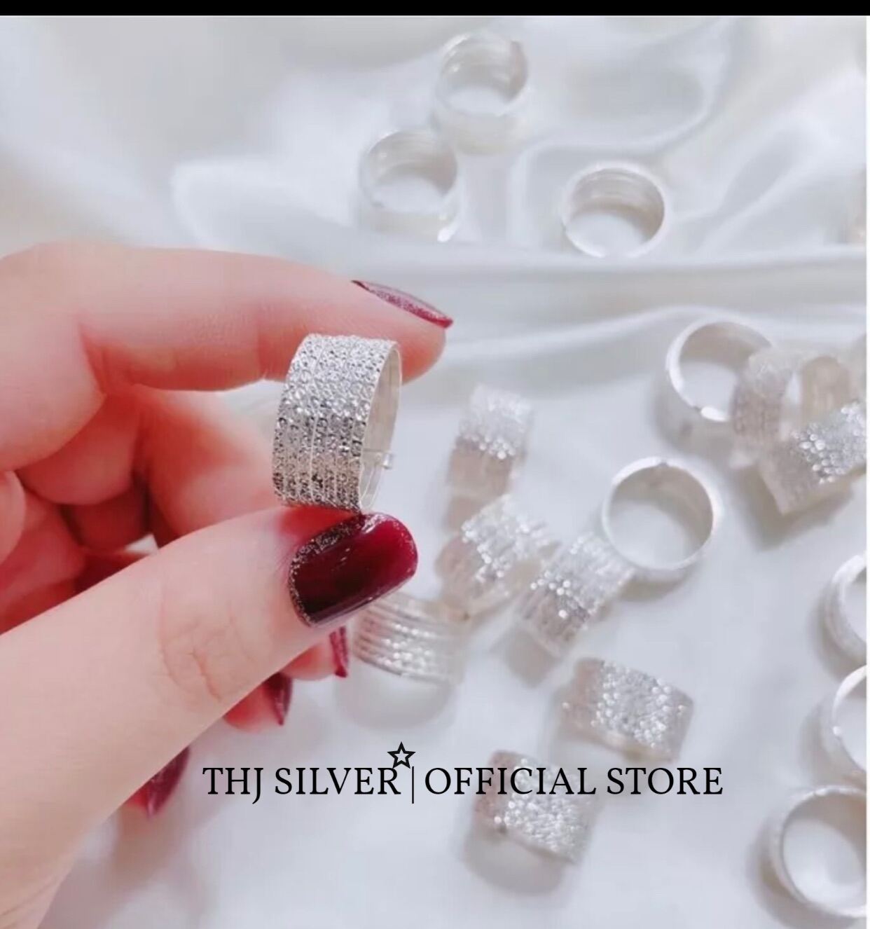 Nhẫn tuần nữ chuẩn bạc ta sáng đẹp - THJ SILVER