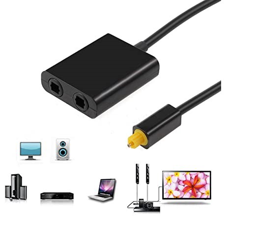Cáp Chia Cổng âm thanh Quang Optical Từ 1 Ra 2 Cổng TosLink
