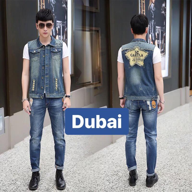 Áo khoác jean nam chất bò ngôi sao holyyygood kiểu mỹ - dubai fashion
