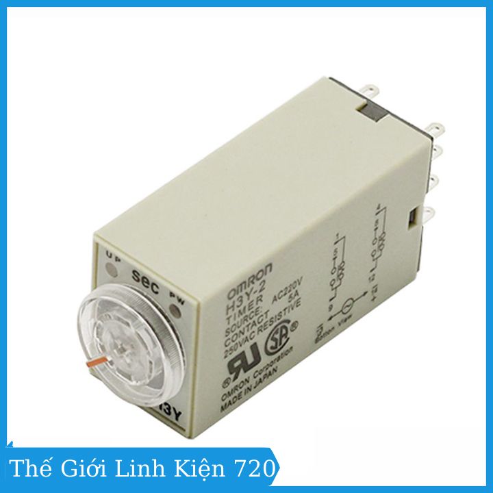 Relay Thời Gian Timer Omron H3Y-2 8P 220V