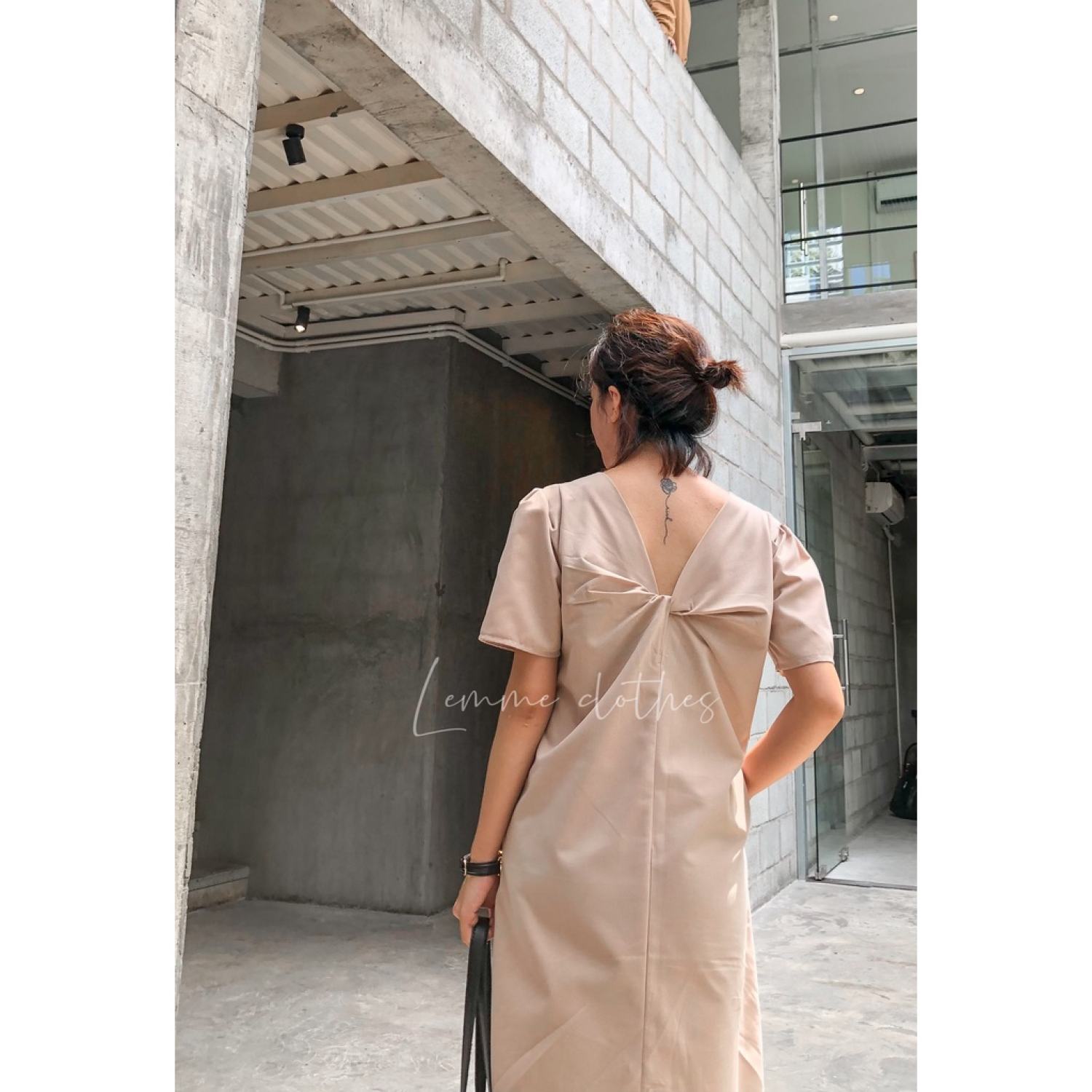 Đầm xoắn fom suông-(mặc được hai mặt)-LEMME