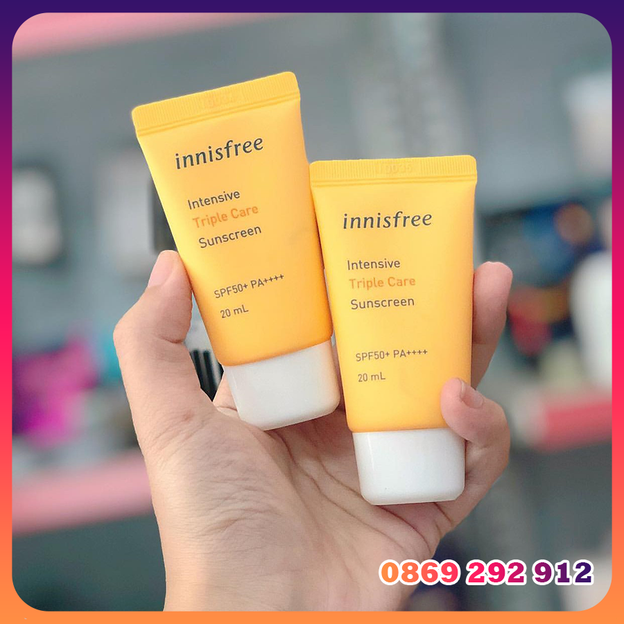 Kem chống nắng Innisfree mini vàng nắp trắng 20ml