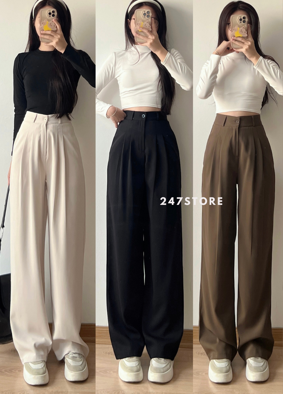 Quần tây ống suông nữ cạp cao chất gold - 247storefashion - quan929_p0k29.30
