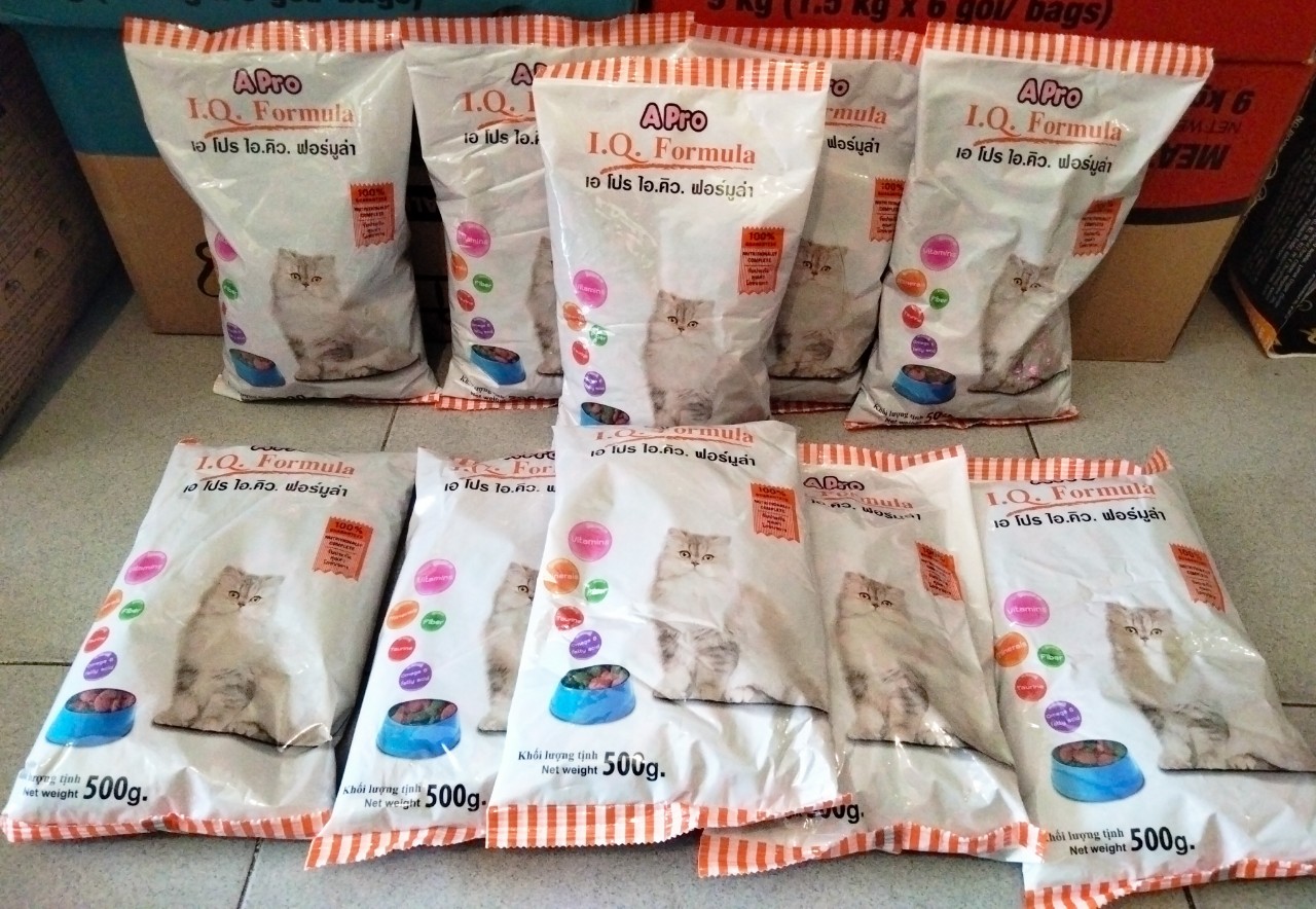 Combo 10 gói Apro IQ Mèo 500g - Thức ăn hạt cho mèo nhập khẩu Thái Lan