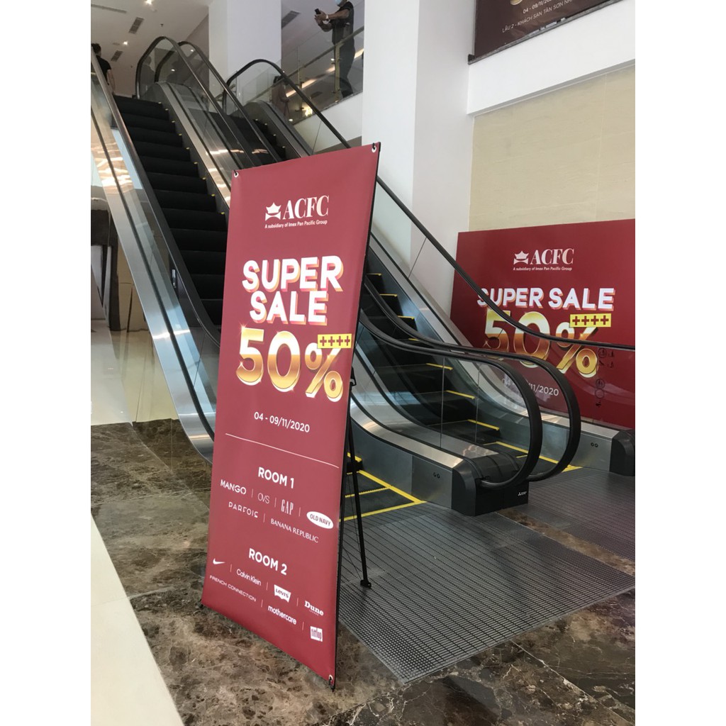 Chân standee chữ X kiểu Hàn Quốc 60x160cm