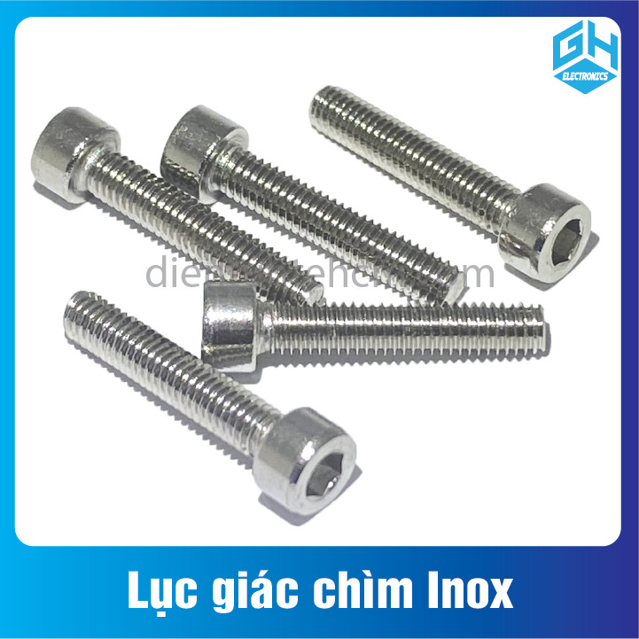 COMBO 5 con Ốc lục giác chìm Inox (Bulong lục giác) M3(chất inox 201)