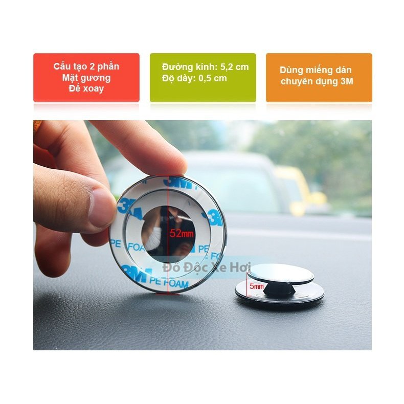 BỘ 2 GƯƠNG CẦU LỒI ĐA CỰC 3R-057 CAO CẤP