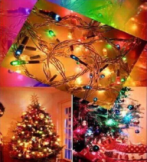 Bộ 2 dây đèn nhấp nháy trang trí nhiều màu dài 5m
