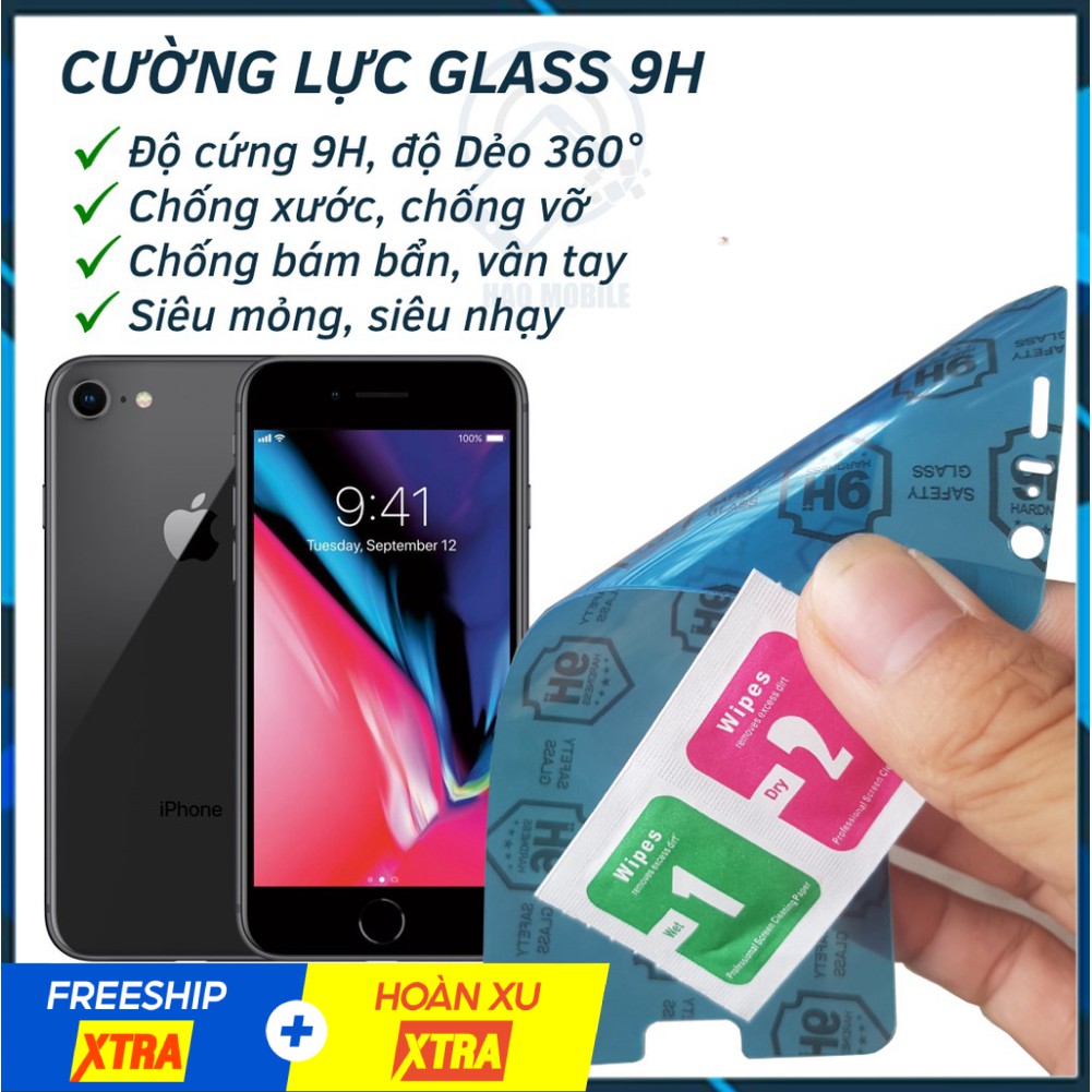 Dán cường lực nano dẻo mặt trước, sau cho iPhone 4, 4s, 5, 5s, 6, 6s, 7, 8