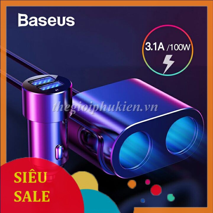 Bộ chia tẩu sạc đa năng hỗ trợ sạc nhanh trên Ô tô