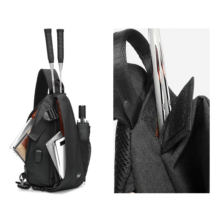 [HCM]Balo Một Quai Reeyee RY2008 Black