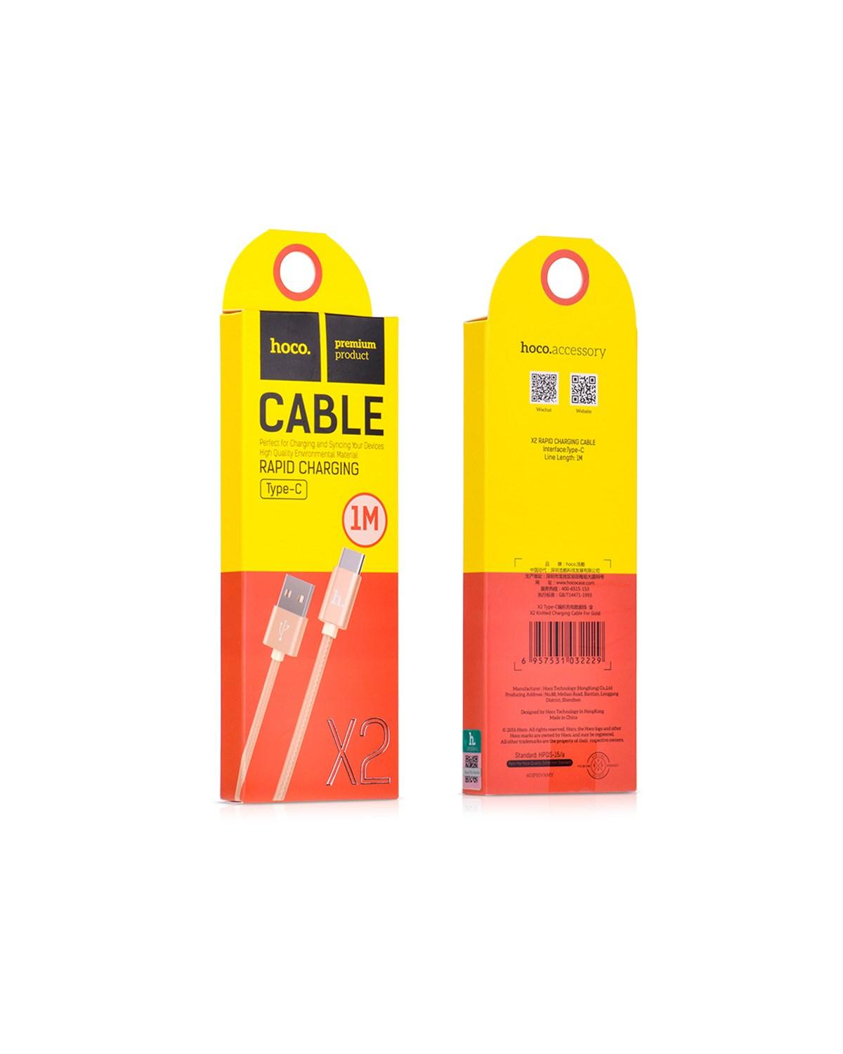 CÁP SẠC NHANH HOCO X2 DÀI 1M -DÙNG CHO IPHONE,SAMUNG& ĐT ANDROI (CHÍNH HÃNG)