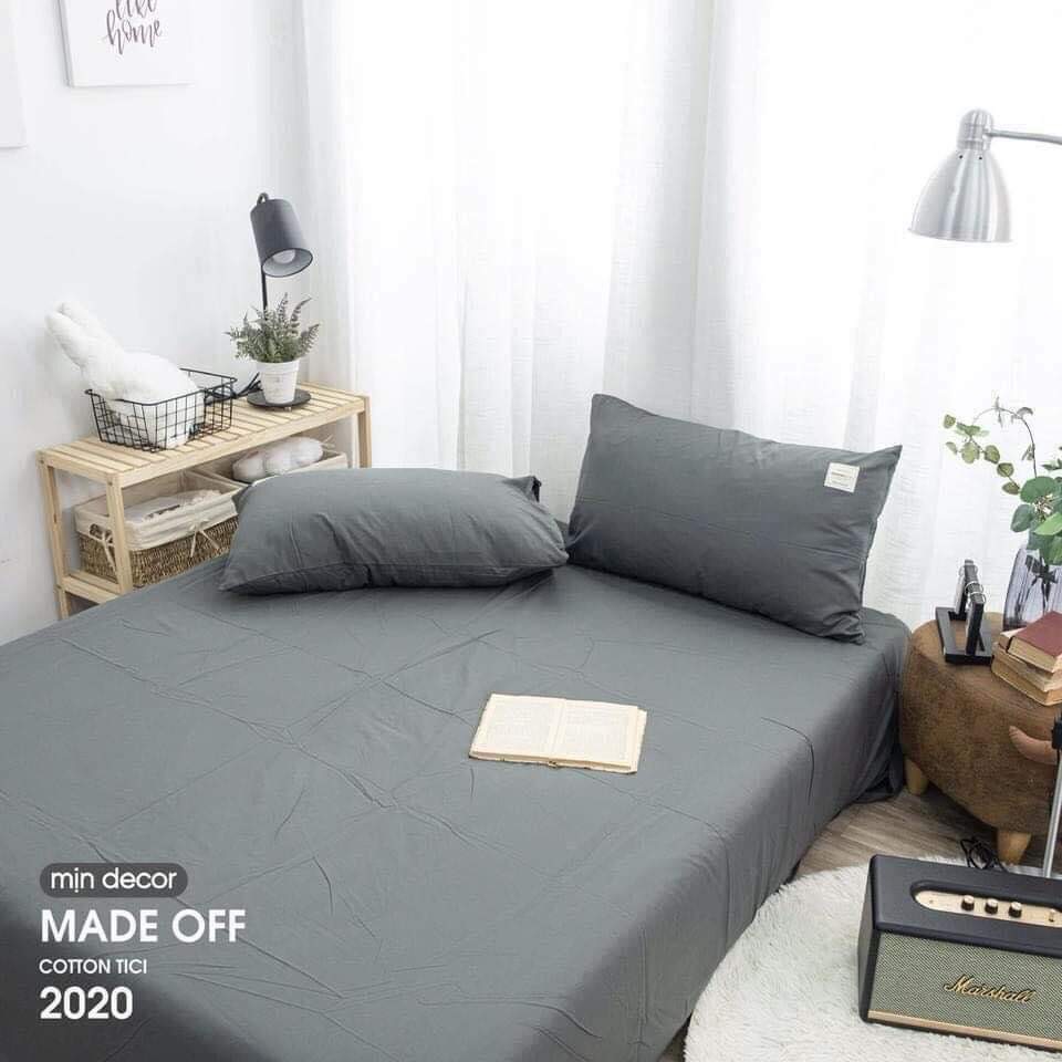 Ga gối TICI - Freeship - Mịn Decor - Ga trải giường mềm mịn, màu sắc basic cơ bản dễ dàng kết hợp trang trí phòng ngủ