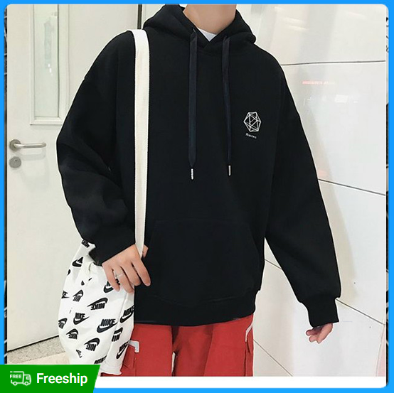 Áo hoodie chui đầu Unisex nỉ ngoại mềm mịn