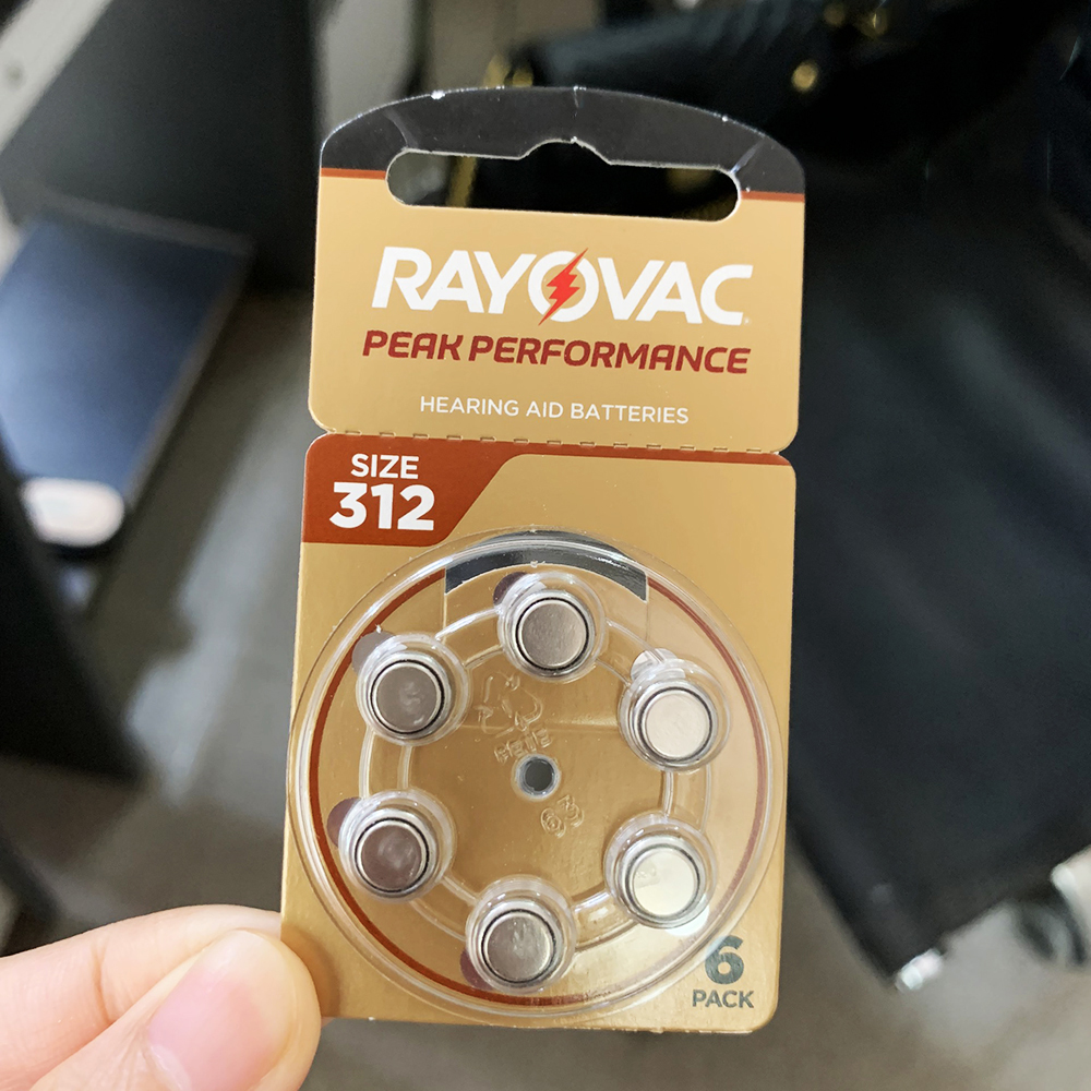 2 vỉ Pin máy trợ thính Rayovac PR41, Pin AG3, pin 312 ( vỉ 6 viên )