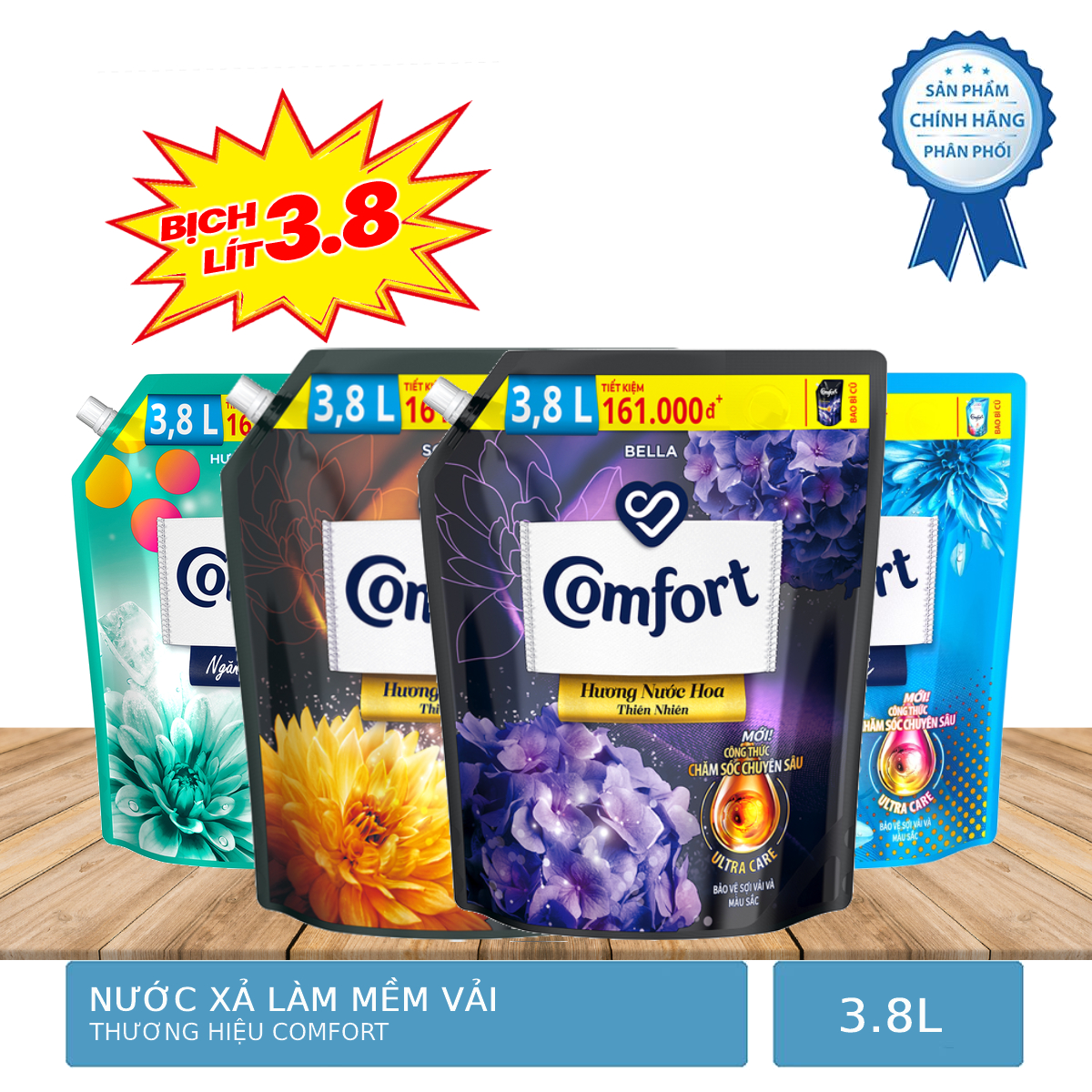 Nước Xả Vải Comfort 3,8L
