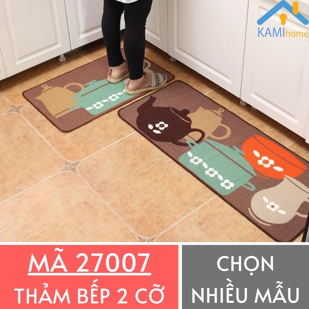 Thảm chữ L 2 lớp chống trượt 120 x 40cm mã 27007 Thảm trải sàn lót sàn thảm lông chùi chân