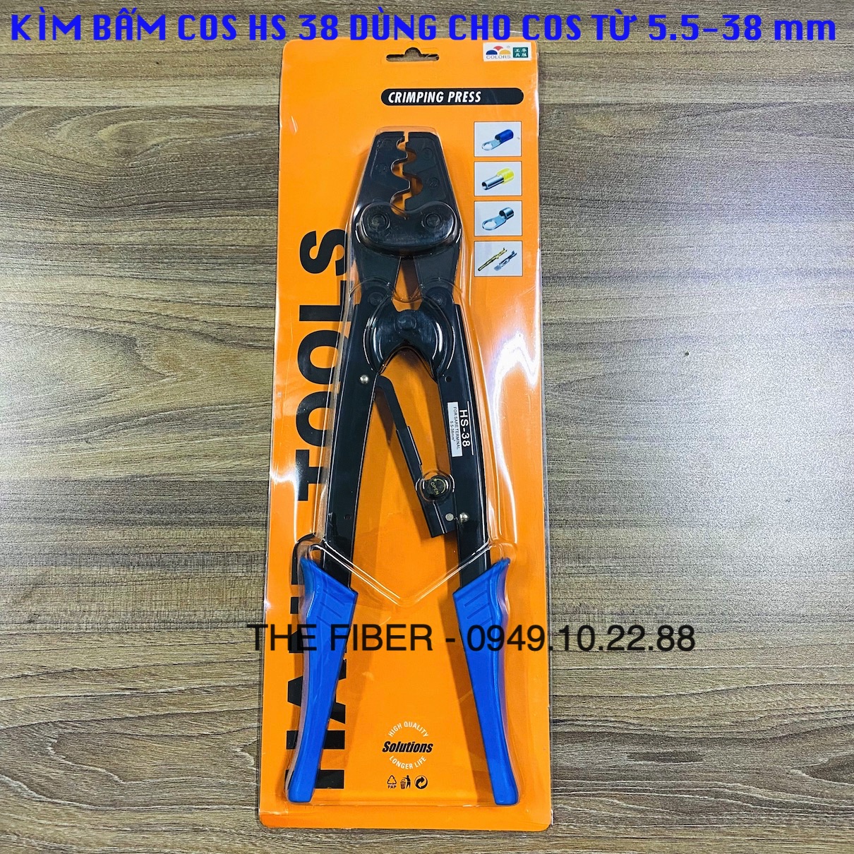 Kìm bấm cos hs-38 dùng cho cos từ 5.5-38 mm - hãng fasen