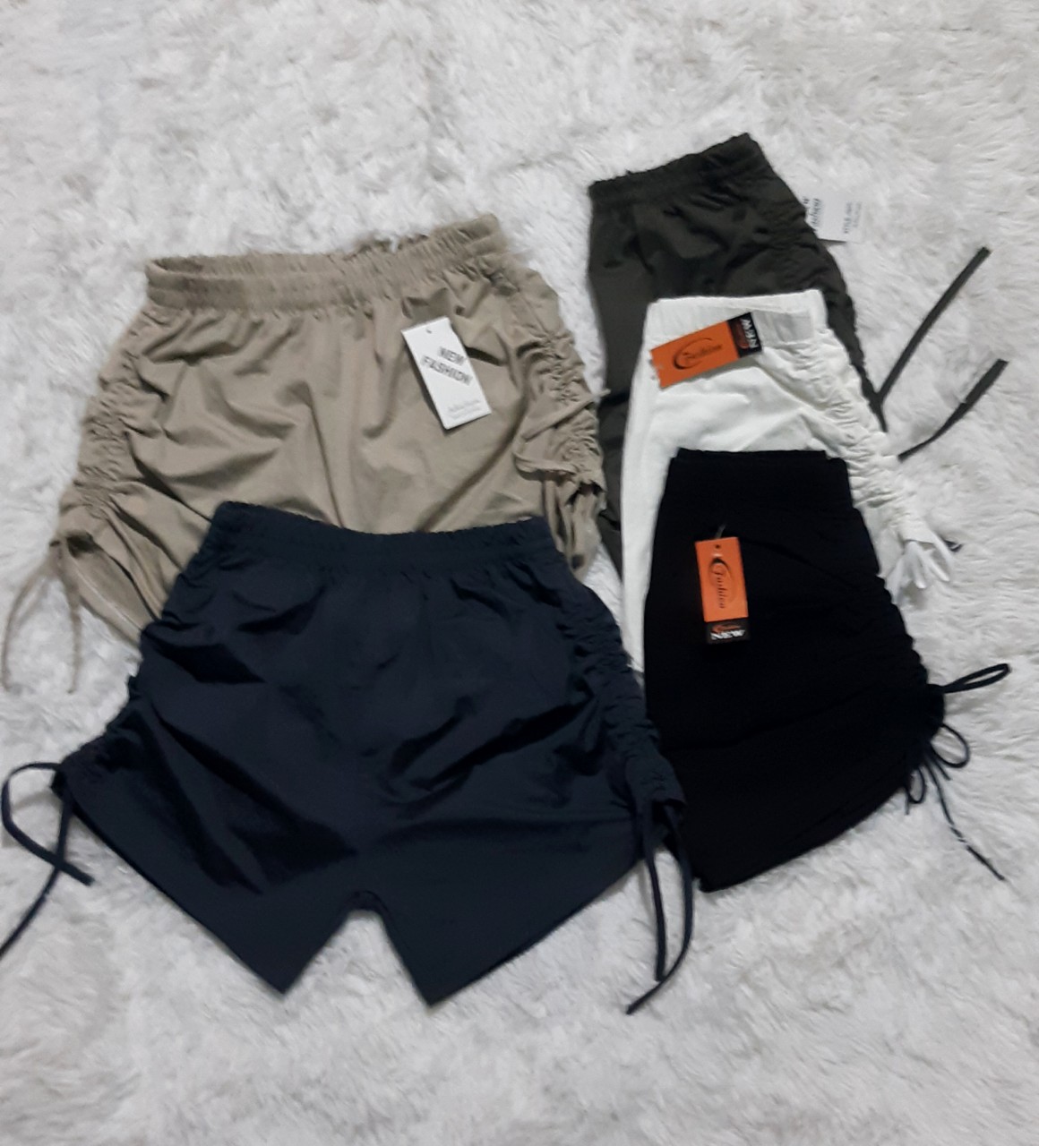 QUẦN SHORT KAKI NỮ CO GIÃN CÓ RÚT DÂY 2 BÊN